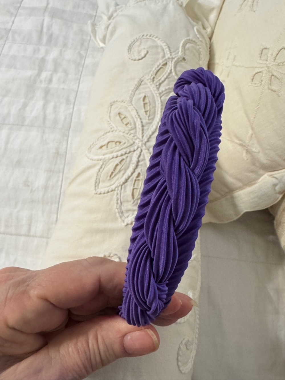 Purple Braided Fabric Headband - Women
